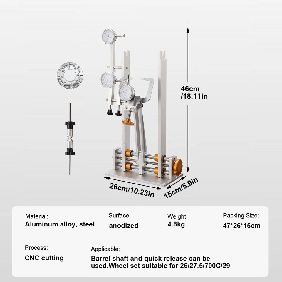 Plataforma de reparación de mantenimiento de cubo de bicicleta con herramienta mecánica Foto 2 de 4