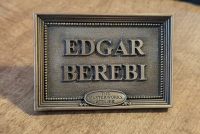 I am Edgar Berebi My Logo  Plaque For Collectors 3x2 stand as shown