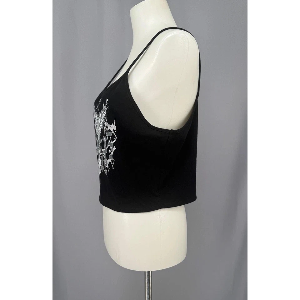 Camiseta sin mangas SWIXXZ Maggie Lindermann Angel XL negra recortada cami grunge gótica Foto 4 de 4