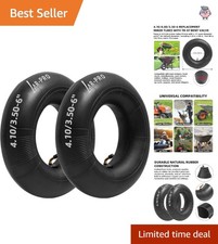 2-Pack Heavy-Duty Inner Tubes 4.10/3.50-6 with Puncture Resistant Design