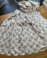 1979 LAURA Ashley Vintage Pair Curtains FLORAL Trellis Cotton Chintz 218 X142 Cm