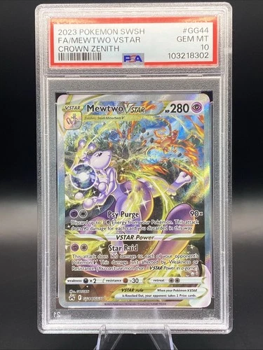 PSA 10 Mewtwo VSTAR GG44/GG70 Pokemon Crown Zenith - GEM MINT GG44/GG70 NEW CERT
