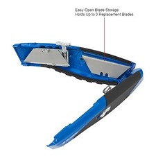 Utility Knife, Ergonomic Handle, Quick Change Blade & Blade Storage