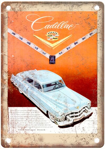 1953 Cadillac Vintage Auto Ad Retro Look Reproduction Metal Sign A14494 - Picture 1 of 2