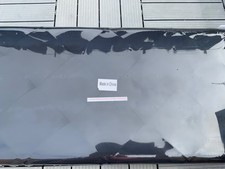 Ottomane Aufbewahrungsbox schwarz Plüsch Samt mit Nietendetail um Deckel neu