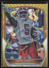 Rakim Jarrett 2022 Bowman University Chrome U Gold Refractor /50 #2 Maryland