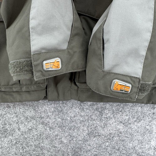 Burton Snowboarding Jacket Boys Medium Gray Green Orange Snow Ski Winter Hooded - Picture 11 of 13