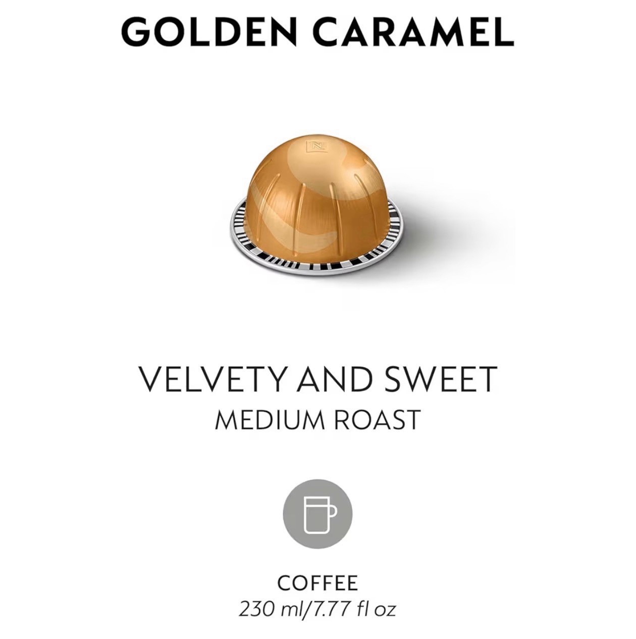Nespresso Vertuoline Golden Caramel Coffee, 100 Pods 7.77 OZ BULK/LOOSE 06/30/26