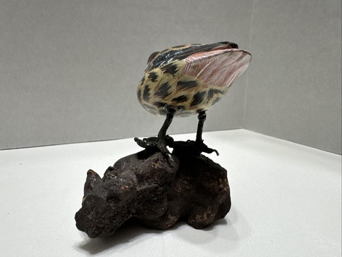 Vintage Hand Carved Mallard Duck Folk Art Handpainted Mounted On Burl Wood - Picture 2 of 6
