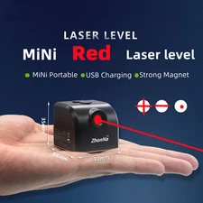 Mini Laser Level Cross Line Tool Red/Green Beam for DIY, Indoor & Outdoor Use