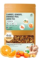 Carrot Ginger Orange Peel Herbal Tea- Loose Bright & Invigorating/ TeaDreamTea