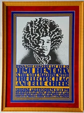 Museum Worthy SIGNED Jimi Hendrix 1968 John VanHamersveld Shrine AOR 3.72 Poster