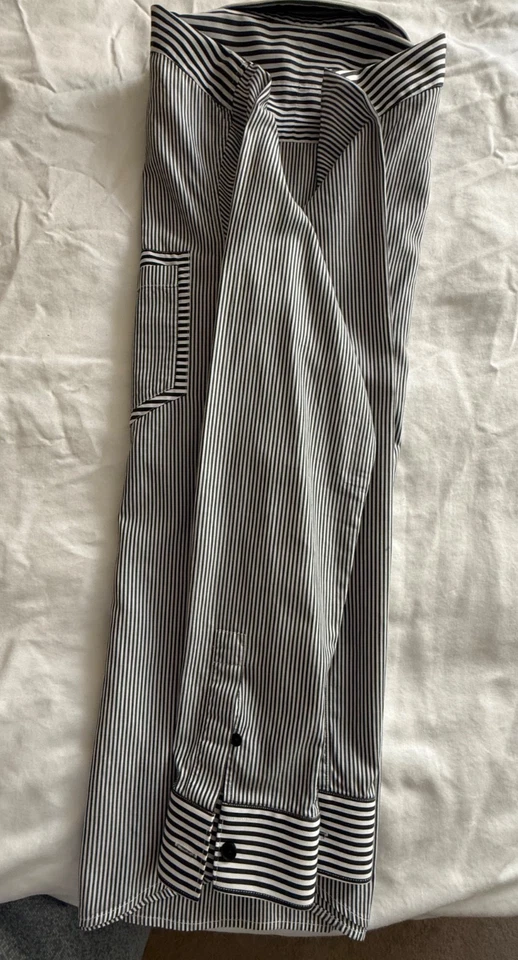 Givenchy Paris Hombre Oculto Botón A Rayas Camisa 16 41 Foto 4 de 4