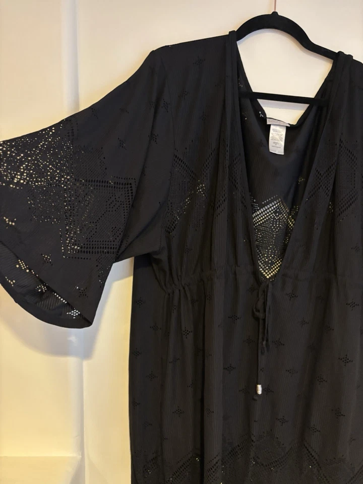 Traje de baño cómodo negro para mujer Dotti con cordón talla grande 3XL Foto 2 de 4