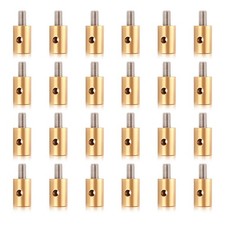 Vkqts 24pcs 6mm Throttle Cable Ends Kit 0.350.230.23 Inch Brass Color