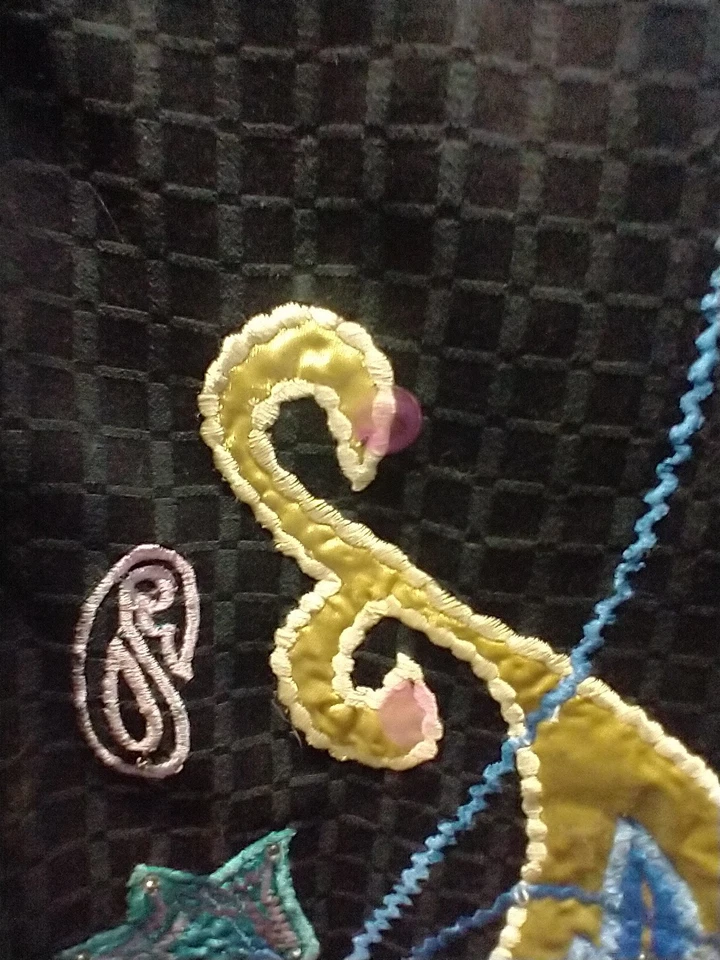 Chaqueta Blazer Indigo Moon Mujer XXL Bordada Forrada Artística Única Arte De Usar Foto 2 de 4