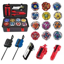 Combat Battling Top Burst Gyros Toy Set for Kids Ages 6-12 - 3 Launchers 10 Sp