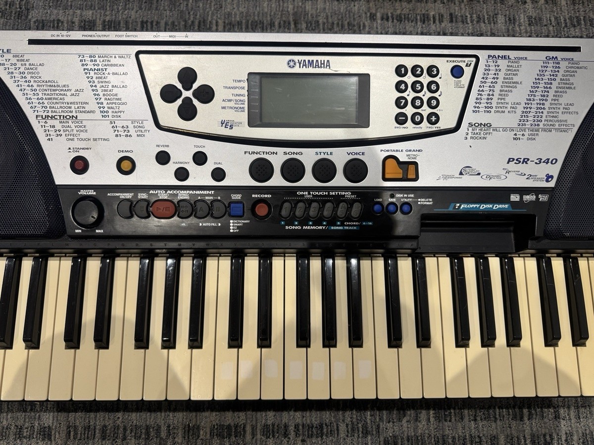 Yamaha Portatone PSR-340 61-Key Electronic Keyboard - Black Yamaha Portatone PSR-340 61-Key Electronic Keyboard - Black