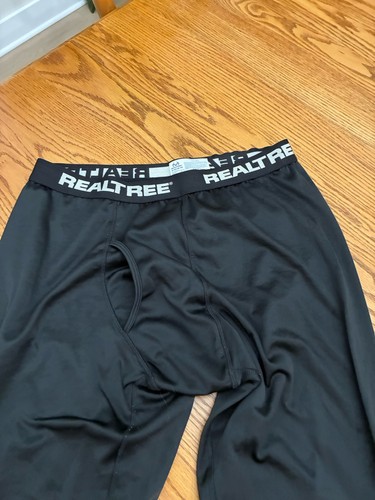 Realtree Long John Base Layer Mens Pants Bottom XL 40-42. Black - Picture 3 of 5