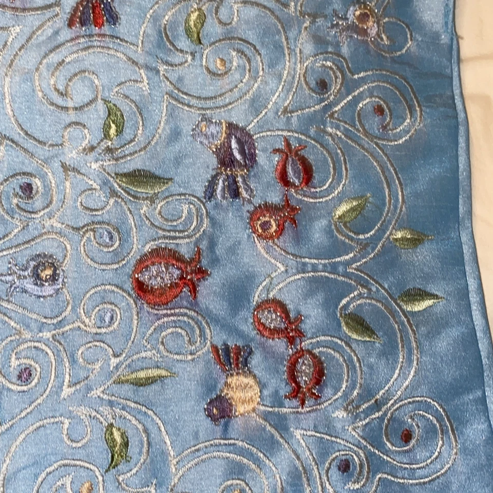 Karshi Jerusalén 1955 Textil Bordado 18”x20” Satén Elegancia Aguja-EXCELENTE Foto 4 de 4