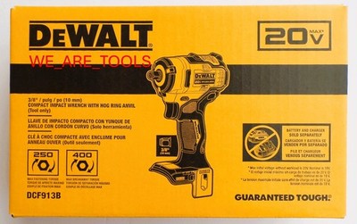 Dewalt DCF913B 20V Max 3/8'' Compact Brushless Impact Wrench with Hog Ring Anvil