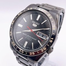 Seiko5 Automatic Black Lightning Wristwatch 7S26-02T0 Mens wrist 15cm
