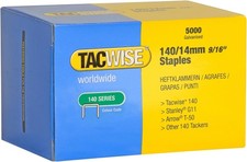 Tacwise 0344 Type 140/14mm Heavy Duty Galvanised Staples, Pack of 5000 0.0016 per staple