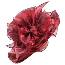 Women's Organza Mesh Church Derby Hat - Thin Breathable Sunshade Kentucky Fas...