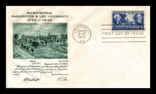 DR JIM STAMPS US COVER WASHINGTON & LEE UNIVERSITY FDC SCOTT 982 FULTON CACHET