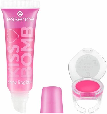 essence Kiss Bomb Shiny Lipgloss & Lip Balm Strawberry Sweetie 01 OVP & NEU
