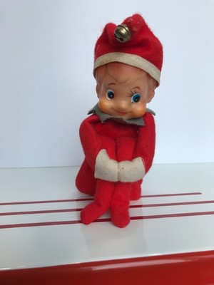Christmas Red White Green Knee Hugger Pixie Elf , Japan Shelf Sitter+Bonus