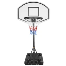 Portable Poolside Basketball Hoop Swimming Pool 3.1ft to 4.7ft Height-Adjustable