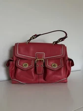 Vintage Coach Limited Edition Daphne Watermelon Pocket Flap Legacy Satchel