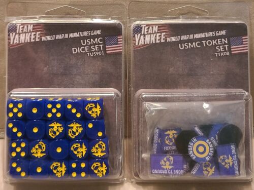 Team Yankee: Blister -USMC - Dice and Token Set -US Marines -TUS901 & -TTK08-NEW - Picture 1 of 1