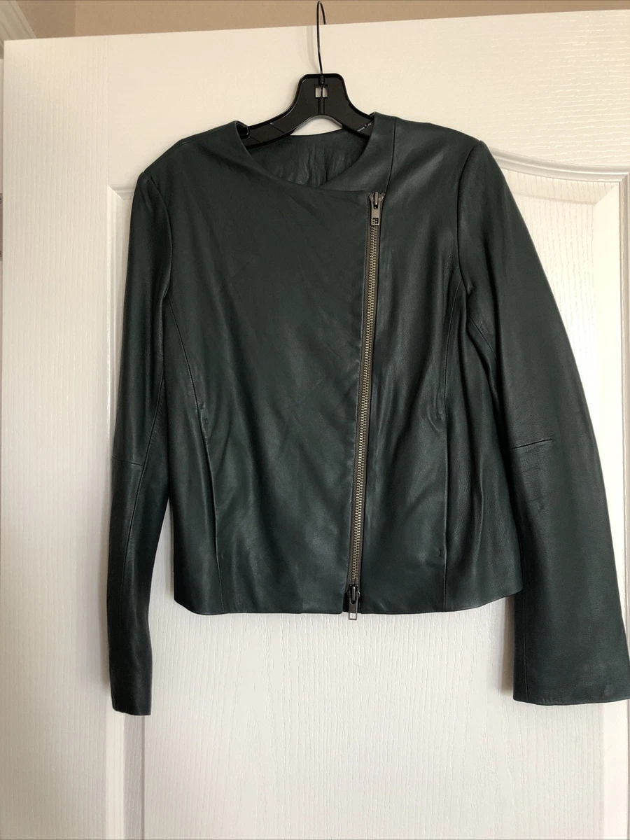 Vince green deals leather jacket