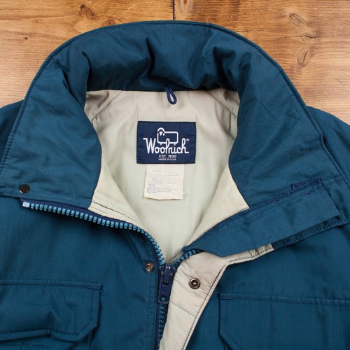 Vintage Woolrich Parka Jacket XL 80s USA Made Blue Zip Snap - Picture 5 of 10