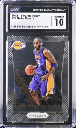 2012-13 Panini Prizm - #24 Kobe Bryant CGC 10 Gem Mint. Beautiful Card!