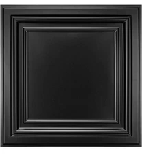 Art3d PVC Drop Ceiling Tiles / Glue Up Plastic Panel 24 x 24 48 sq ft 12Pcs