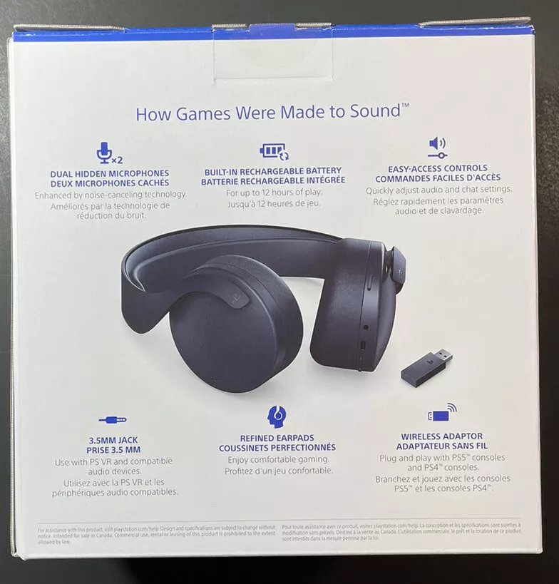 Sony Pulse 3D, Midnight Black - Casque gaming PS5 sans fil, noir