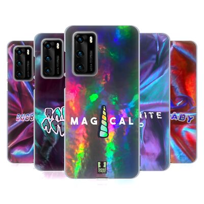 HEAD CASE DESIGNS IRIDESCENT TYPOGRAPHY SOFT GEL CASE FOR HUAWEI PHONES 4