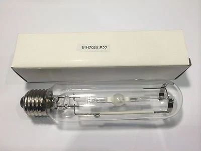 S W CLARKE LTD PREMIUM LONG LIFE METAL HALIDE TUBULAR LAMP 70W E27 CAP 6000K (DAYLIGHT) HID