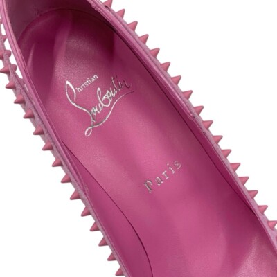 Christian Louboutin DUVETTE SPIKES 85 pumps suede pink studs EU36
