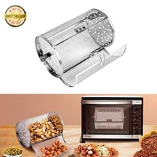 Stainless Steel Coffee Beans & Nuts Rotisserie Grill Roaster Drum Oven Basket