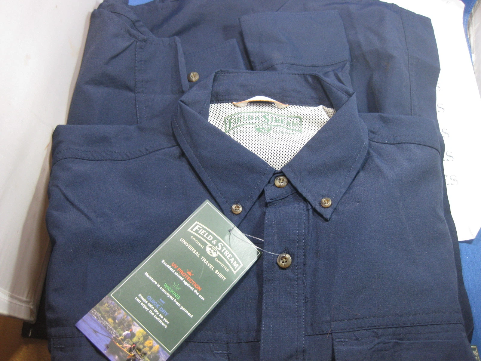 NWT $70 Field & Stream l/s Outdoor UV Protect Mouisture Management Men's SHIRT