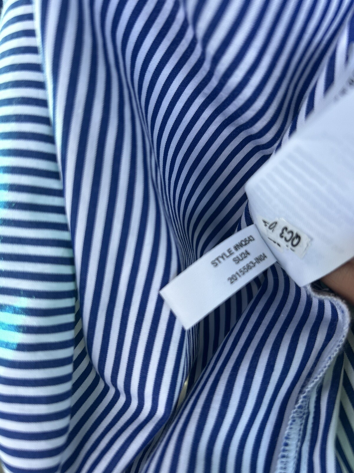 New Madewell Straight-Hem Shirt in Poplin size M Blue & White Even 