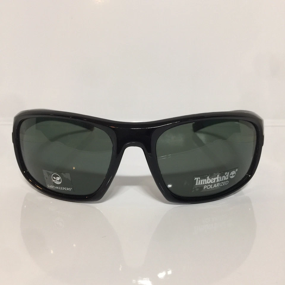 NUEVO EN CAJA Gafas de sol Timberland 9134 01R Negro Plástico Verde Goma Foto 2 de 4