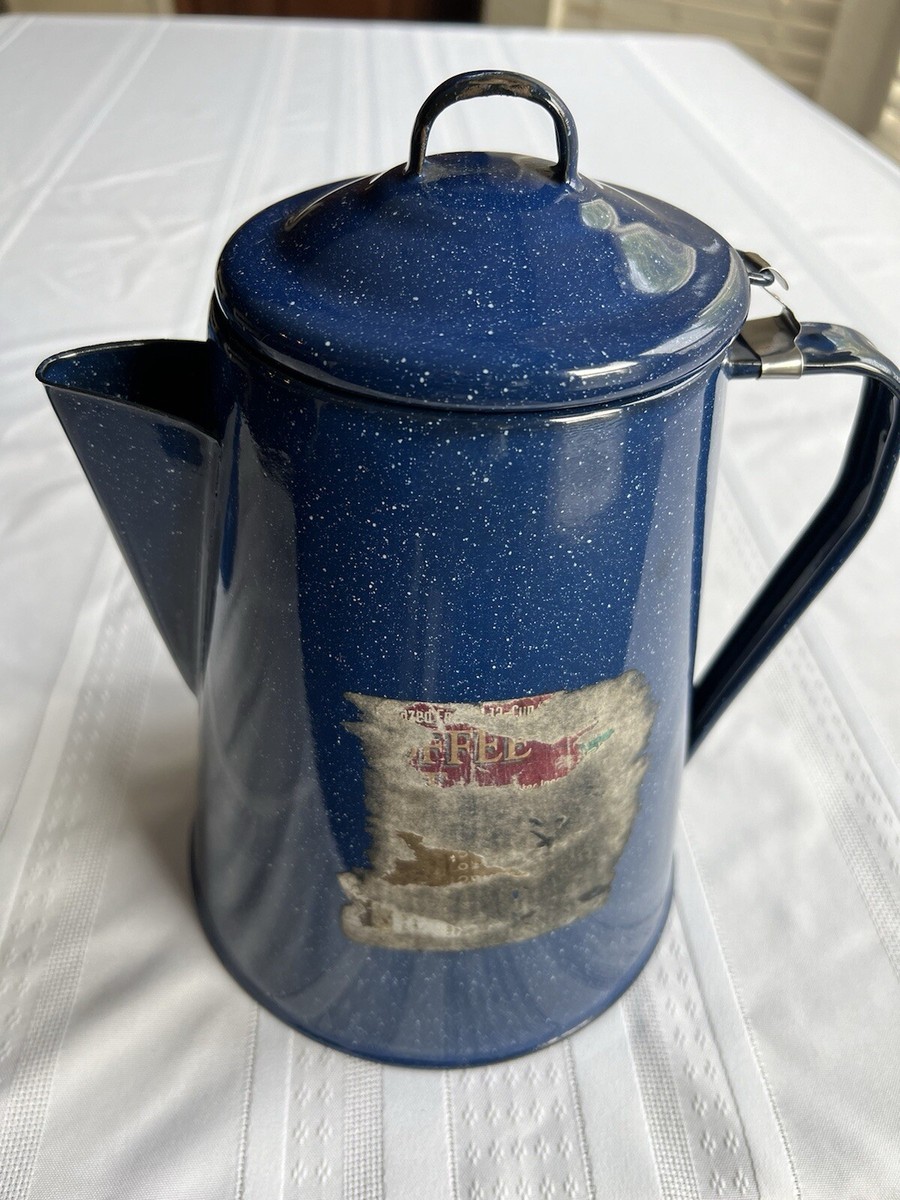 Ozark Trail Camping Enamel Set Coffee Percolator With Cups