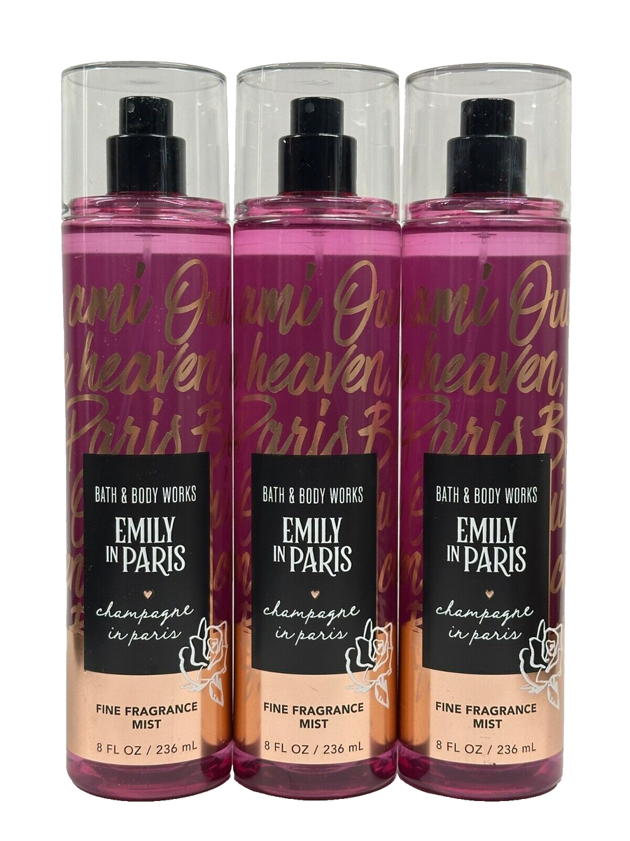NEW 3 BATH & BODY WORKS EMILY CHAMPAGNE IN PARIS FRAGRANCE MIST