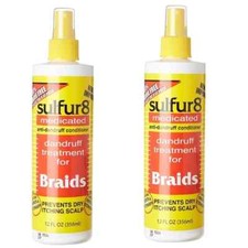 Sulfur 8 Medicated Anti-Dandruff Oil Moisturizing Hair Lotion 8 oz - pack of 2
