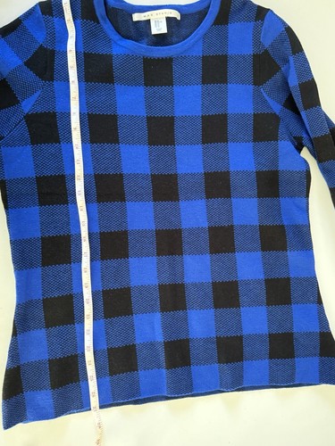 Damen Max Studio Pullover Gr. XL Electric Blue & Black Top Zustand - Bild 7 von 11
